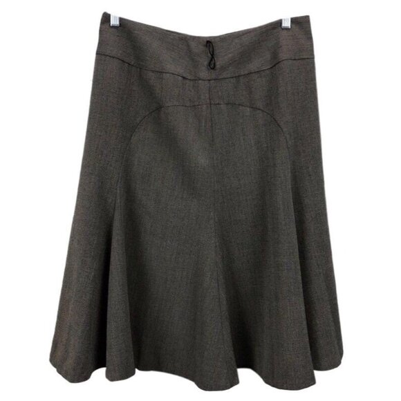 Bandolino Skirt Womens Size 10 Stretch Work Career Brown Flared EUC - Picture 1 of 7